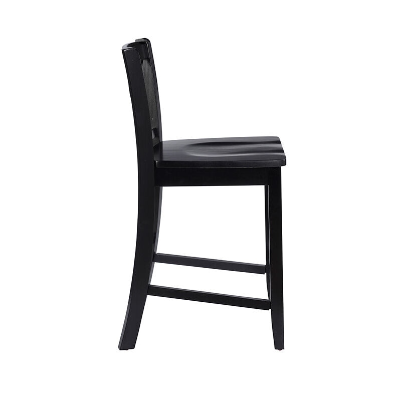 Pacey Black X Back Counter Stool, , hires