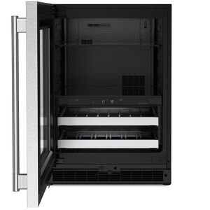 KitchenAid 24 in. Built-In/Freestanding 4.8 cu. ft. Compact Beverage Center with Adjustable Shelves & Digital Control - Stainless Steel, , hires