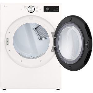 LG 27 in. 7.4 cu. ft. Smart Stackable Electric Dryer with AI Sensor Dry, TurboSteam, Sanitize & Steam Cycle - Alpine White, , hires