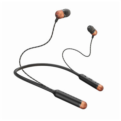 House of Marley Smile Jamaica Wireless Bluetooth Neckband In-Ear Headphones - Signature Black | EM-JE083-SB