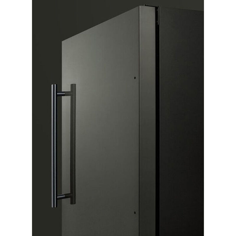 Summit 18" 2.7 Cu. Ft. Built-In or Freestanding Upright Compact Freezer with Adjustable Shelves & Digital Control - Black Stainless Steel, , hires