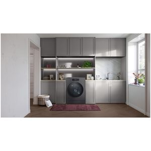 LG SIGNATURE 29 in. 5.8 cu. ft. Smart Electric Front Load Ventless All-in-One Washer/Dryer Combo with TurboWash 360 Technology, Sensor Dry, Sanitize & Steam Cycle - Brushed Black Steel, , hires