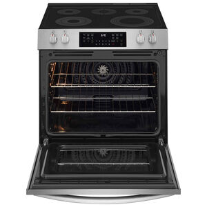 Frigidaire Gallery 30 in. 5.3 cu. ft. Air-Fry True European Convection Steam Electric Range with Smoothtop Burners - Stainless Steel, , hires