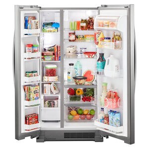 Whirlpool 33 in. 21.7 cu. ft. Side by Side Refrigerator - Monochromatic Stainless Steel, Monochromatic Stainless Steel, hires