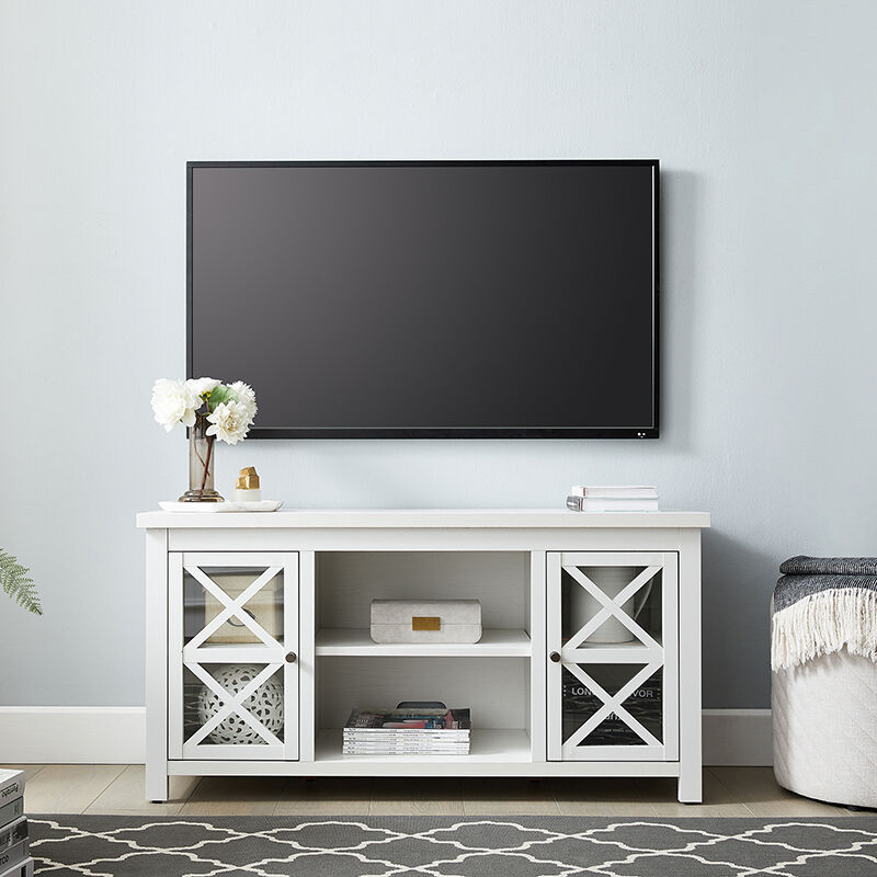 Hudson & Canal Colton TV Stand - White, , hires