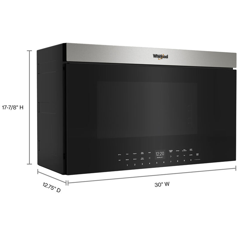 Whirlpool 30 in. 1.1 cu. ft. Smart Over-the-Range Microwave with 400 CFM, Convection & Sensor Cooking - Fingerprint Resistant Stainless Steel, Fingerprint Resistant Stainless, hires