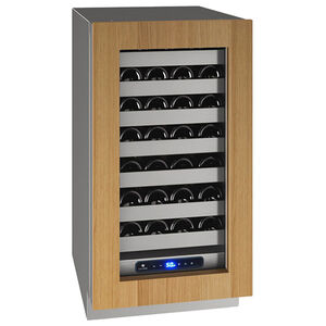U-Line 5 Class 18 in. Compact Built-In/Freestanding 3.7 cu. ft. Wine Cooler with 35 Bottle Capacity, Single Temperature Zone & Digital Control - Custom Panel Ready, , hires