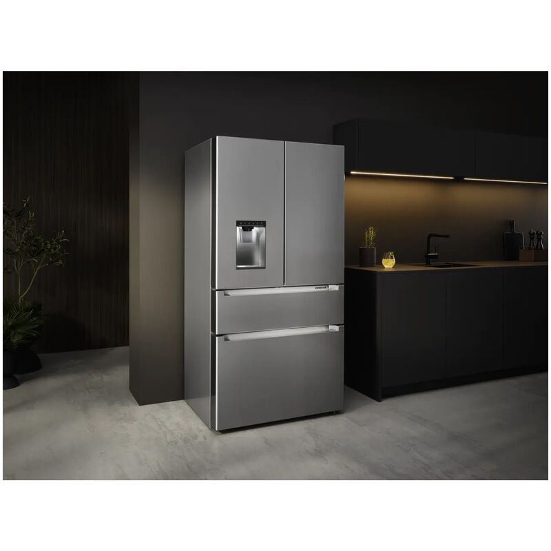Liebherr Prime Series 36 in. 19.1 cu. ft. Smart Counter Depth 4-Door French Door Refrigerator with Ice & Water Dispenser - Stainless Steel, , hires