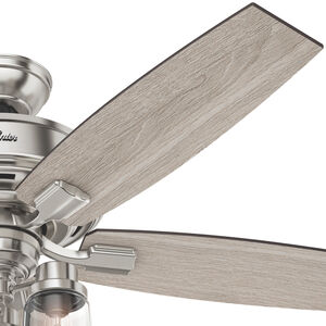 Hunter Bennett 52 in. 3-Light Ceiling Fan with LED Light Kit and Handeld Remote - Brushed Nickel, Brushed Nickel, hires