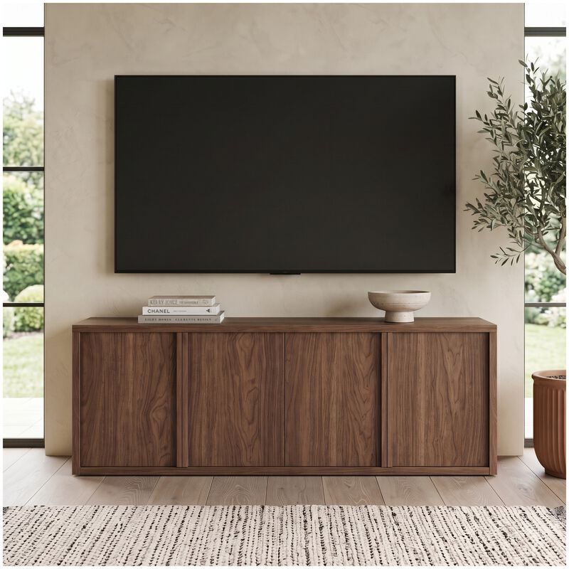 Preston & Cole Adaline 68" Wide TV Stand for TVs up to 75" - Satin Walnut, , hires