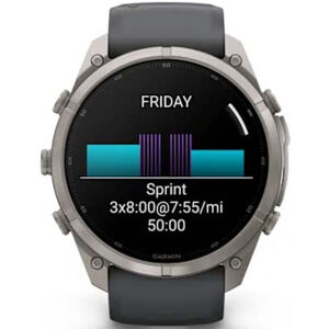 Garmin fenix 9 Pro 51 mm, AMOLED Smart Watch - Titanium with Graphite/Black Silicone Band, , hires
