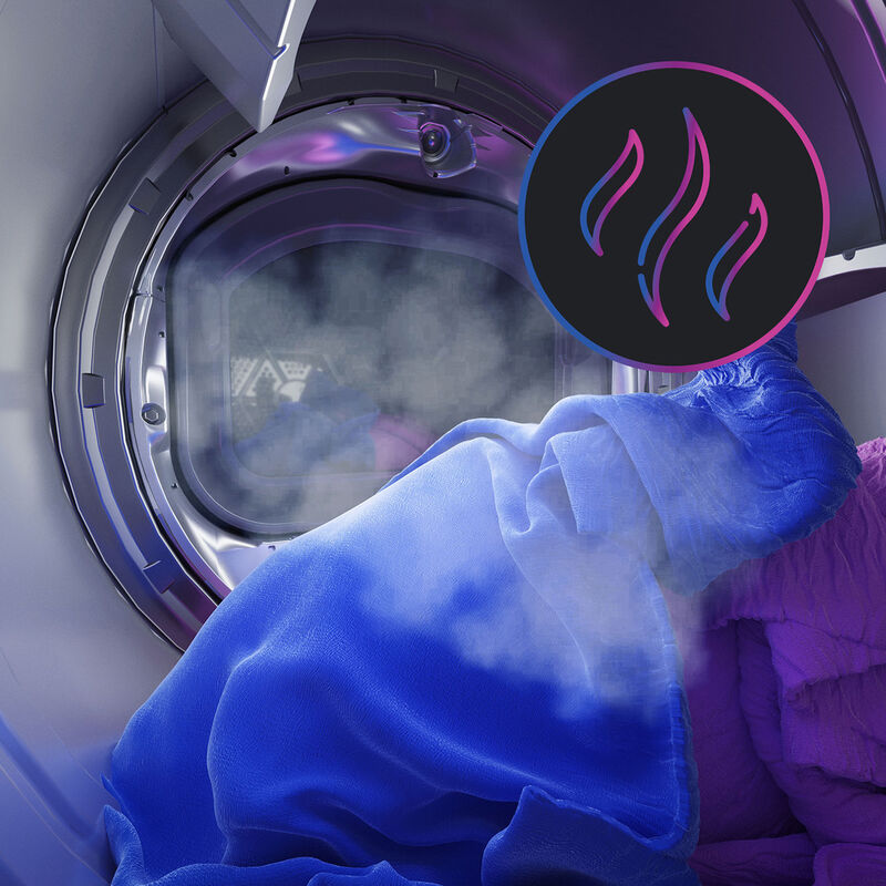 GE Profile 27 in. 7.4 cu. ft. Smart Gas Dryer with Aluminized Alloy Drum, Sensor Dry, Sanitize & Steam Cycle - Diamond Gray, Diamond Grey, hires