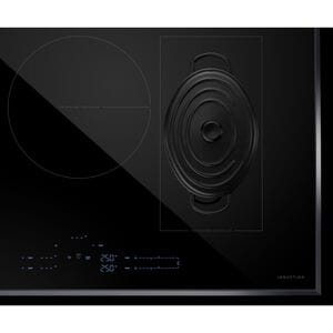 JennAir Lustre Stainless 30 in. 4-Burner Smart Induction Cooktop with Simmer Burner & Power Burner - Black with Stainless Steel, , hires