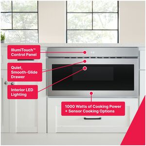 Frigidaire Professional 30 in. 1.2 cu. ft. 1000W Drawer Microwave with Sensor Cooking - Stainless Steel, , hires