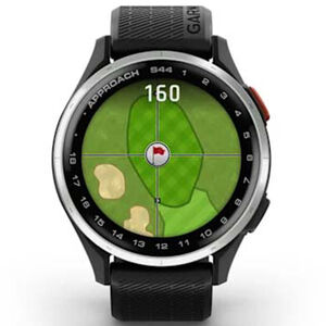 Garmin Approach S44 GPS Golf Watch, Silver with Black Band, , hires