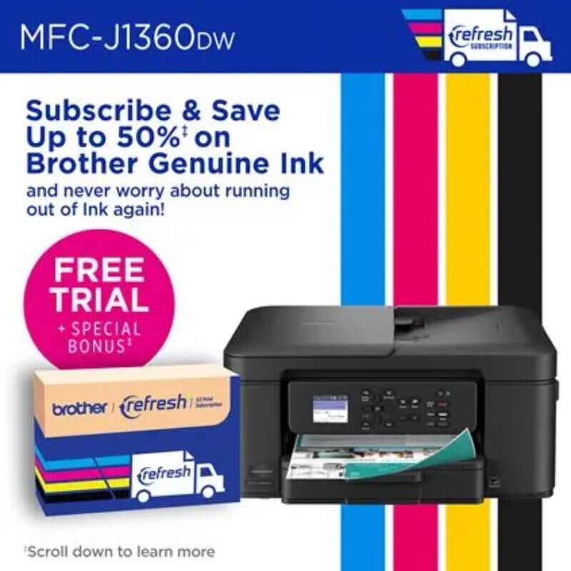 Brother Work Smart 1360 Wireless Color Inkjet All-in-One Printer