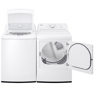 LG 27 in. 4.3 cu. ft. Top Load Washer with True Balance Anti-Vibration System & SlamProof Glass Lid - White, , hires