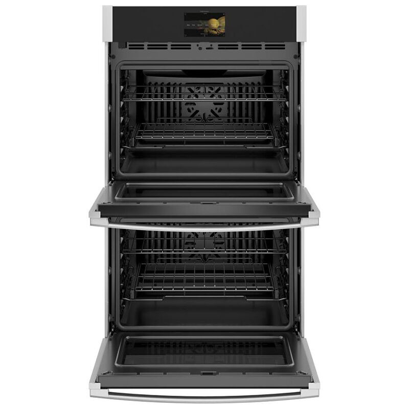 GE Profile 30 in. 10 cu. ft. Smart Top Control Electric Double Wall Oven with True European Convection - Stainless Steel, Stainless Steel, hires