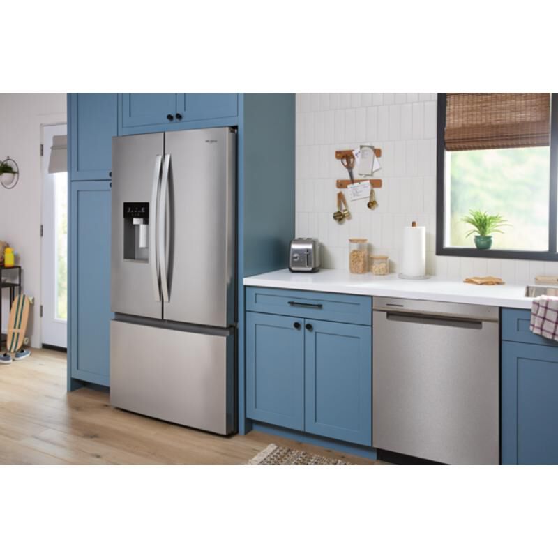 Whirlpool 36 in. 23.4 cu. ft. Smart Counter Depth French Door Refrigerator with Ice & Water Dispenser - Fingerprint Resistant Stainless Steel, , hires