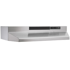 Broan F40000 Series 36 in. Convertible Standard Style Range Hood with 230 CFM, 2 Fan Speeds & 1 LED Light - Stainless Steel, , hires