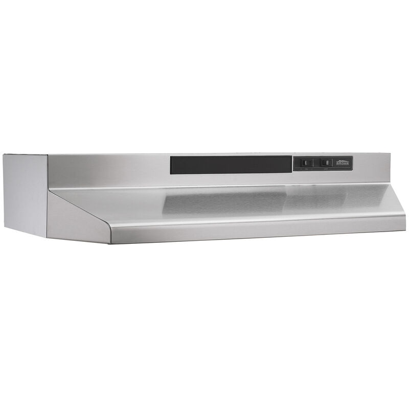 Broan F40000 Series 36 in. Standard Style Range Hood with 2 Speed Settings, 230 CFM & 1 Incandescent Light - Stainless Steel, , hires