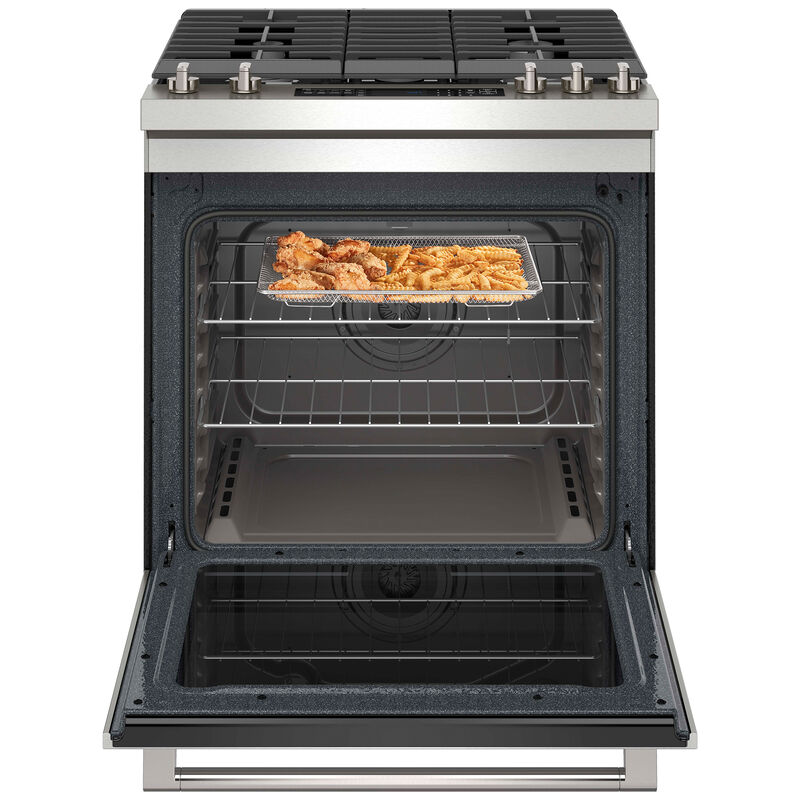 Maytag 30 in. 5.8 cu. ft. Air Fry True European Convection Slide-In Gas Range with 5 Sealed Burners - Fingerprint Resistant Stainless, , hires