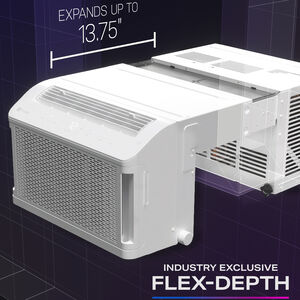 GE Profile Clearview 6,100 BTU Smart Saddle Window Air Conditioner with 3 Fan Speeds, Sleep Mode & Remote Control - White, , hires