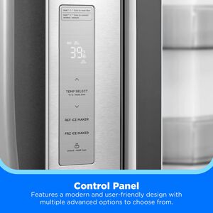 Midea 36 in. 29.3 cu. ft. Smart Garage-Ready French Door Refrigerator with One Touch Auto Fill Water Dispenser - Stainless Steel, , hires