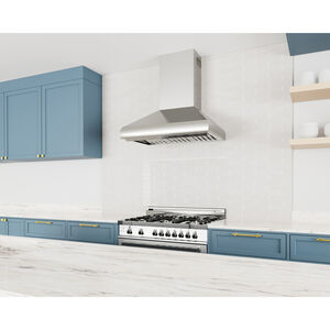 XO 36 in. Ducted Chimney Style Range Hood with 1000 CFM, 3 Fan Speeds & 2 LED Lights - Stainless Steel, , hires