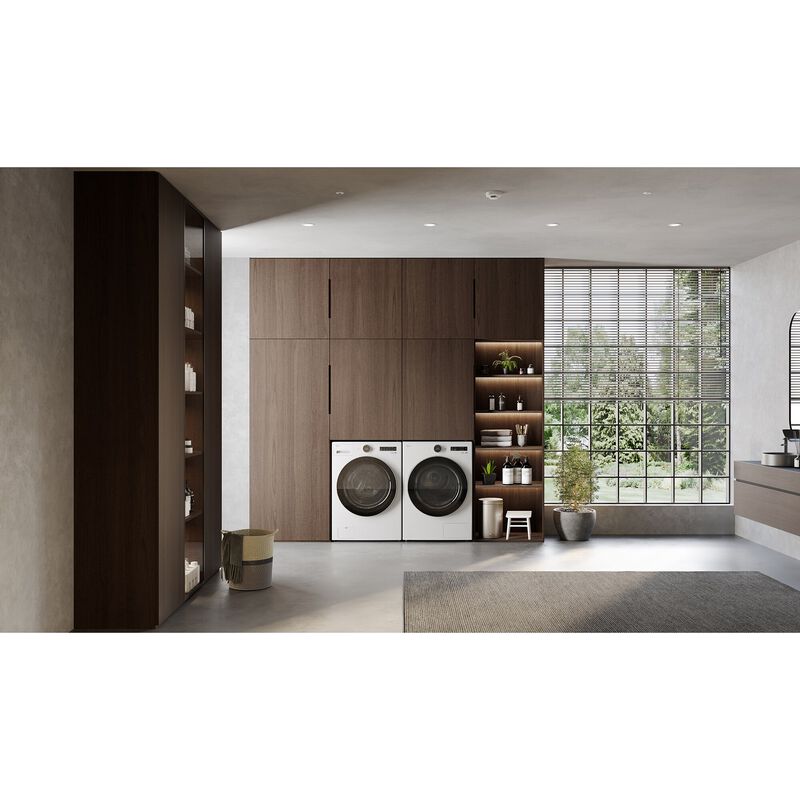 LG 27 in. 7.8 cu. ft. Smart Stackable Ventless Electric Dryer with Heat Pump & Sensor Dry - White, , hires