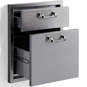 Lynx Classic 19 in. Double Access Drawers - Stainless Steel, , hires
