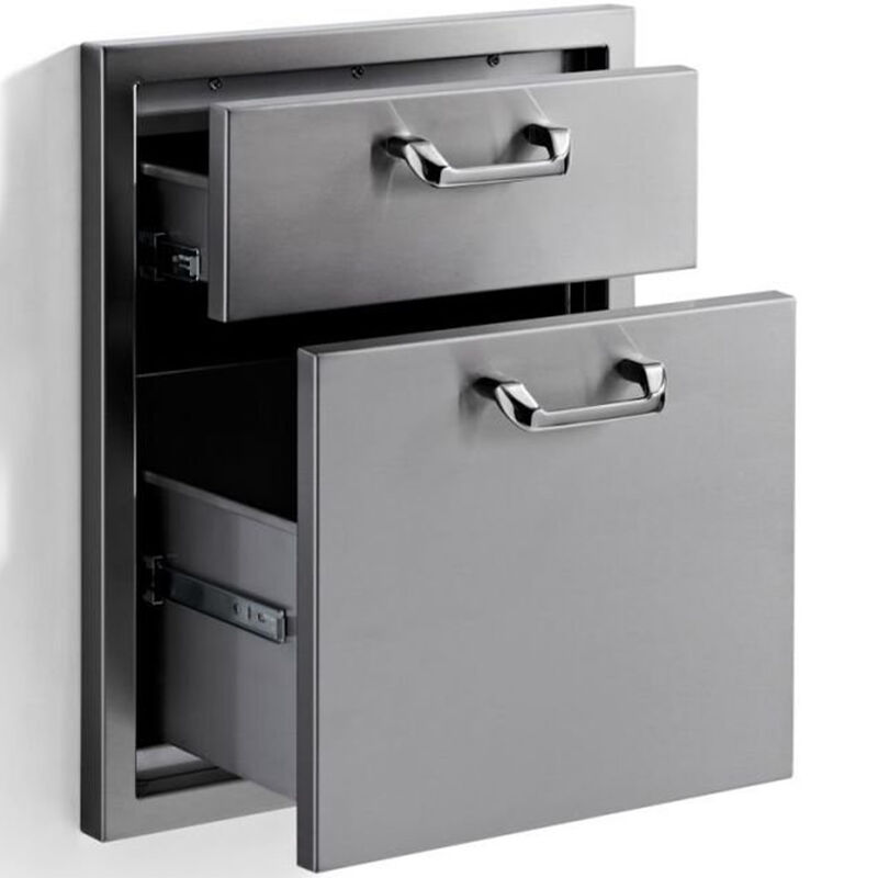 Lynx Classic 19 in. Double Access Drawers - Stainless Steel, , hires