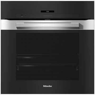Miele PureLine Series 24 in. 2.9 cu. ft. Smart Electric Single Wall Oven with Standard Convection - Clean Touch Steel | H7263BPCTS