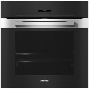 Miele VitroLine Series 24" 2.9 Cu. Ft. Electric Wall Oven with Standard Convection & Self Clean - Clean Touch Steel, , hires