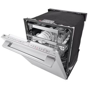 LG Studio 24 in. Top Control Flush-Mount Smart Dishwasher with 40 dBa Sound Level, 3rd-Rack & Dynamic Dry - PrintProof Stainless Steel, , hires