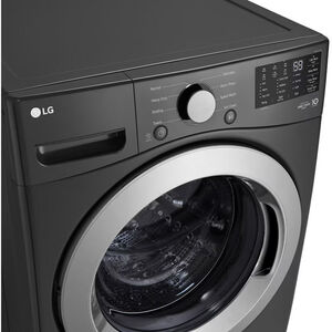 LG 27 in. 5.0 cu. ft. Stackable Front Load Washer with 6 Motion Technology, Tub Clean System & Speed Wash Cycle - Middle Black, , hires
