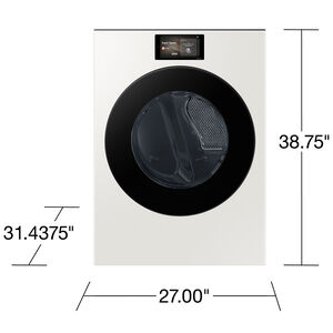 Samsung Bespoke 27 in. 7.6 cu. ft. Smart Stackable Electric Dryer with AI Home, AI OptiDry+, Sensor Dry, Sanitize & Steam Cycle - Ivory, Ivory, hires