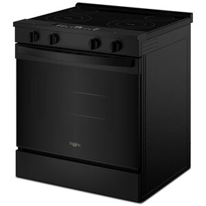 Whirlpool 30 in. 5.3 cu. ft. Smart Air-Fry Electric Range with Radiant Burners - Black, , hires
