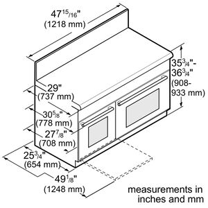 Thermador Pro Grand Professional Series 48 in. 6.5 cu. ft. Smart True European Convection Steam Double Oven Dual Fuel Range with 6 Sealed Burners - Stainless Steel, , hires