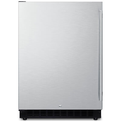 Summit 24 in. 4.8 cu. ft. Left-Hinged ADA Complaint Undercounter Refrigerator - Stainless Steel | AL54LHD