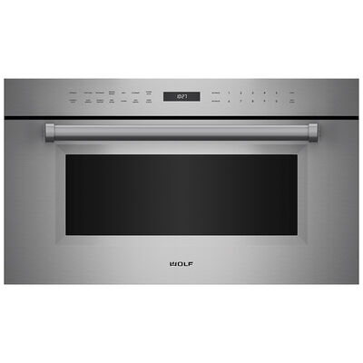 Wolf M Series 30 in. 1.6 cu.ft Built-In Microwave with 10 Power Levels & Sensor Cooking Controls - Stainless Steel | MDD30PM/S/PH