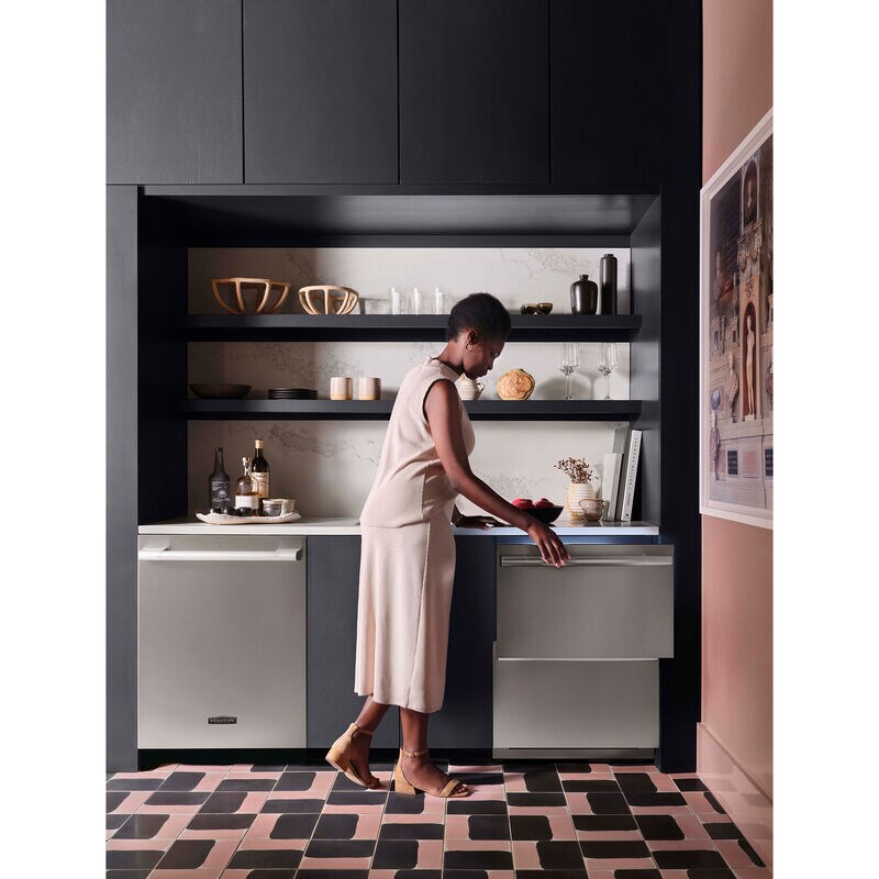 Signature Kitchen Suite 24 in. Top Control Smart Dishwasher with 40 dBa Sound Level, 3rd-Rack & Hybrid Condensing Drying - Stainless Steel, , hires