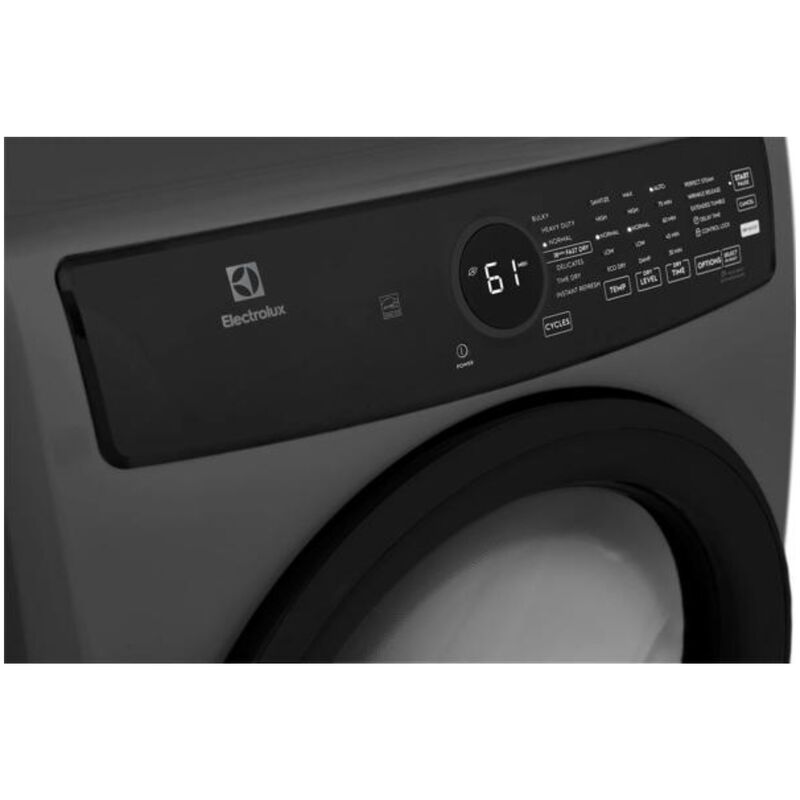 Electrolux 400 Series 27 in. 8.0 cu. ft. Stackable Gas Dryer with Sensor Dry, Sanitize & Steam Cycle - Titanium, , hires