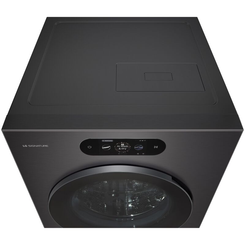 LG SIGNATURE 29 in. 5.8 cu. ft. Smart Electric Front Load Ventless All-in-One Washer/Dryer Combo with TurboWash 360 Technology, Sensor Dry, Sanitize & Steam Cycle - Brushed Black Steel, , hires