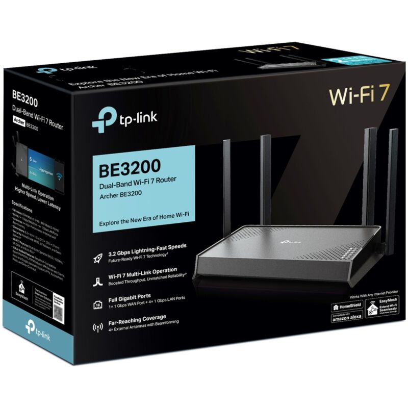 TP Link Archer BE3200 Dual-Band Wi-Fi 7 Router, , hires