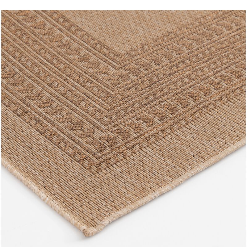 Natco Santorini Collection Outdoor Area Rug Sutton 7'10"x9'10" - Natural/Earth, , hires