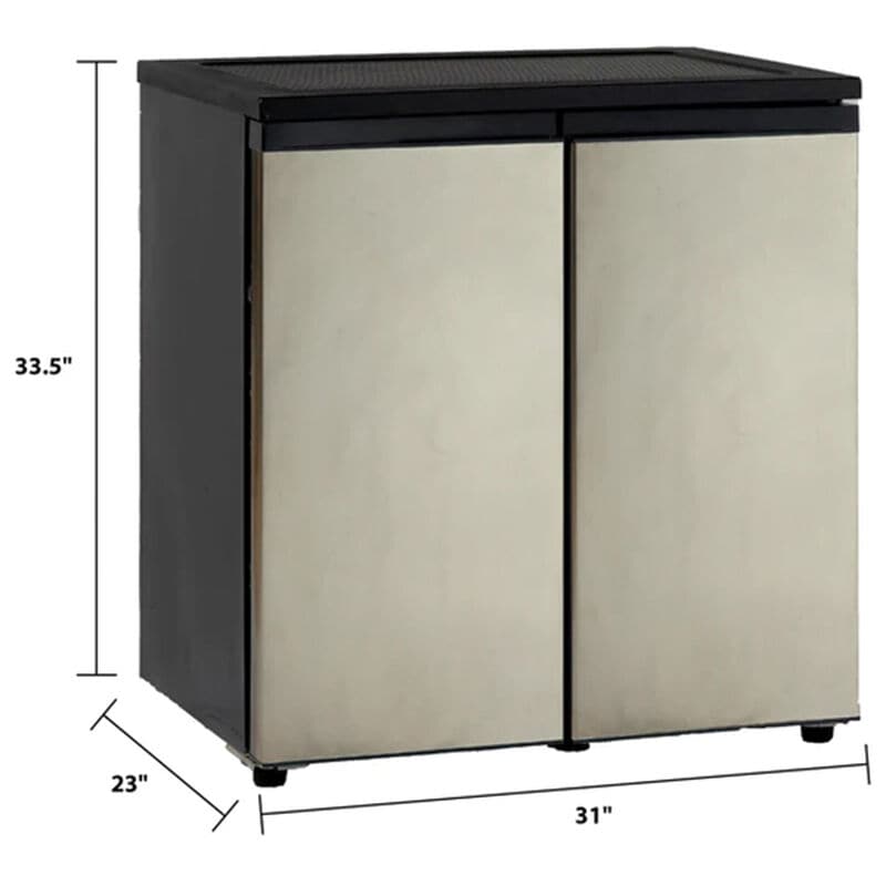 Avanti 31 in. 5.5 cu. ft. Side by Side Mini Fridge with Freezer Compartment - Stainless Steel, Stainless Steel, hires