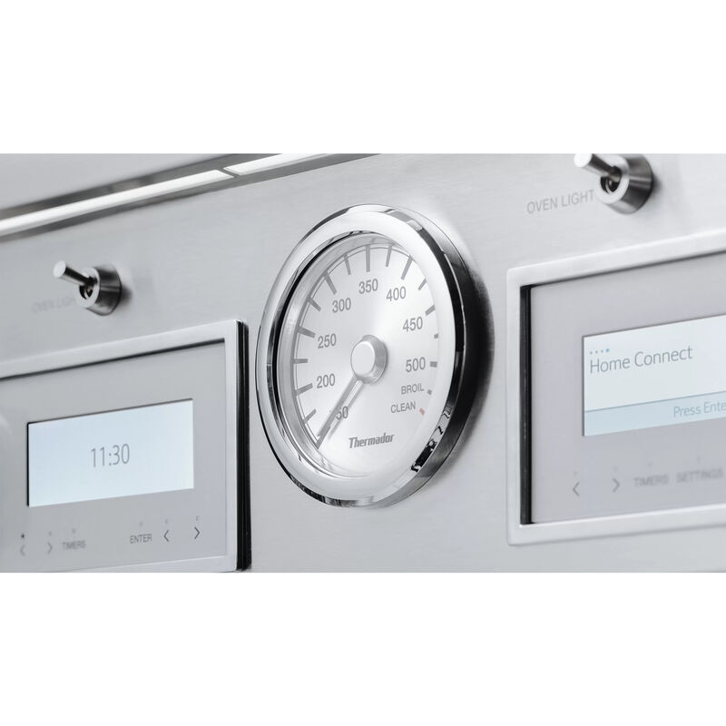 Thermador Pro Grand Professional Series 48 in. 6.5 cu. ft. Smart True European Convection Steam Double Oven Dual Fuel Range with 6 Sealed Burners - Stainless Steel, , hires