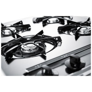 Summit 24 in. 4-Burner Natural Gas Cooktop - Chrome, , hires