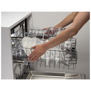 Bosch Benchmark 24 in. Built-In Dishwasher with Top Control, 38 dBA Sound Level, 15 Place Settings, 7 Wash Cycles & Sanitize Cycle - Stainless Steel, , hires